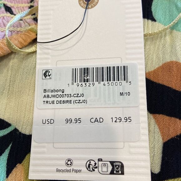 Billabong NWT True Desire Floral Cutout Maxi Dress M - Picture 5 of 8